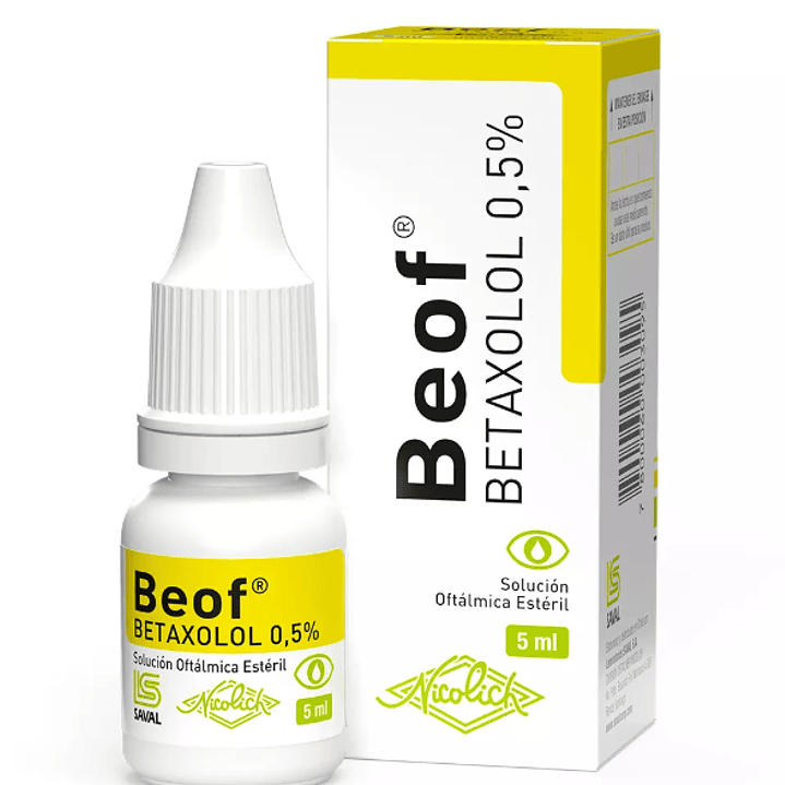 Beof Betaxolol 0,5 % Solución oftálmica 5 ml. 1