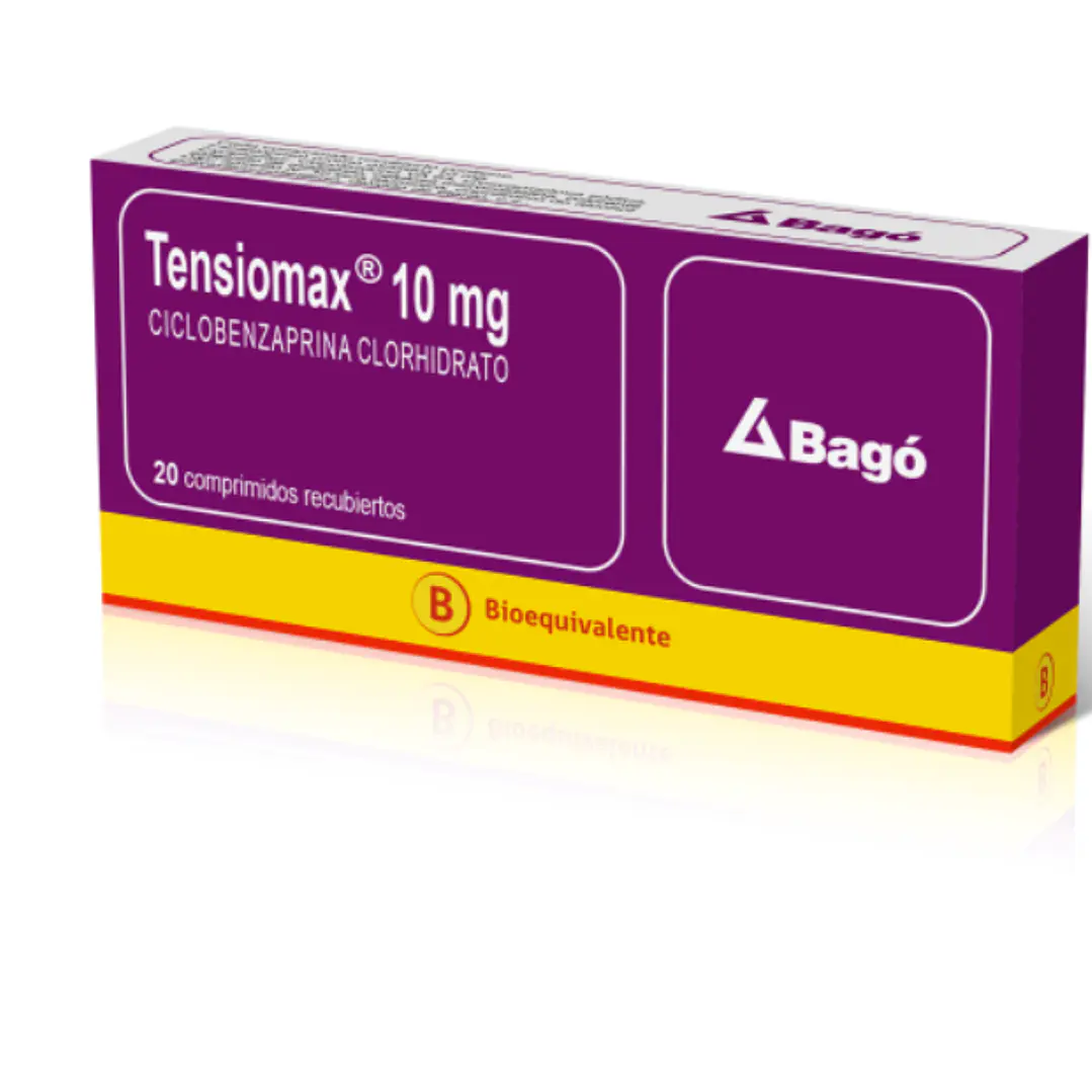 Tensiomax (B) Ciclobenzaprina 10 mg 20 Comprimidos recubiertos. 1
