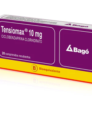 Tensiomax (B) Ciclobenzaprina 10 mg 20 Comprimidos recubiertos.
