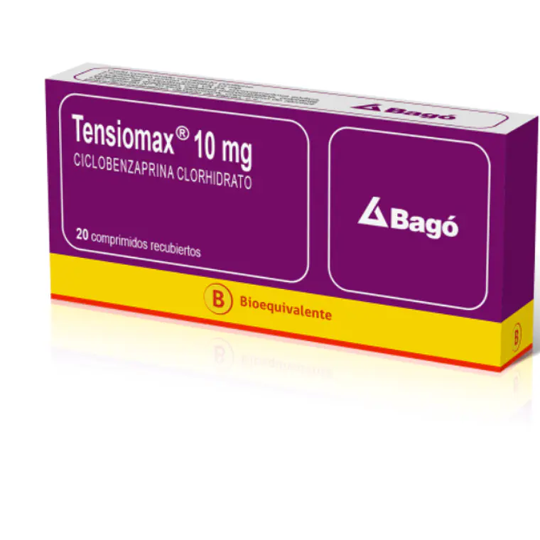 Tensiomax (B) Ciclobenzaprina 10 mg 20 Comprimidos recubiertos. 1