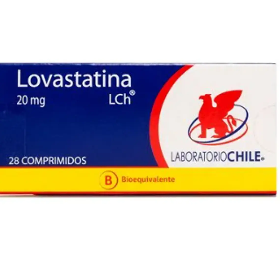 Lovastatina (B) 20mg 28 Comprimidos. 1