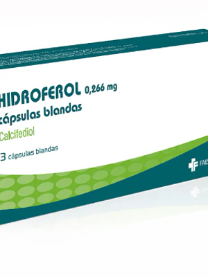 Hidroferol Calcifediol 0,266 mg 3 Cápsulas blandas.