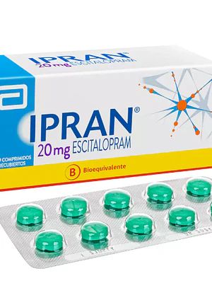 Ipran (B) Escitalopram 20 mg 40 Comprimidos recubiertos.