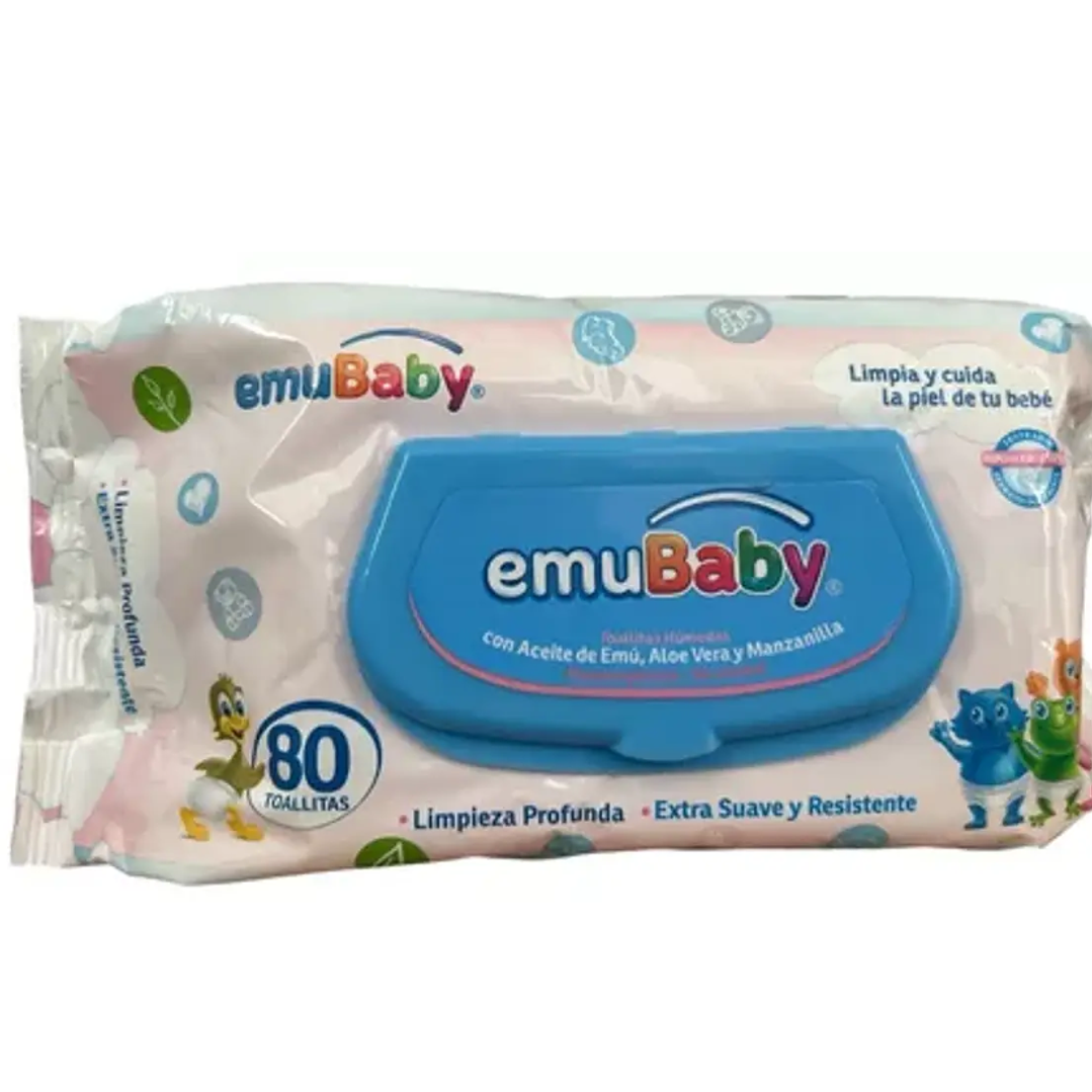 Emubaby Toallitas húmedas 80 Unidades. 1