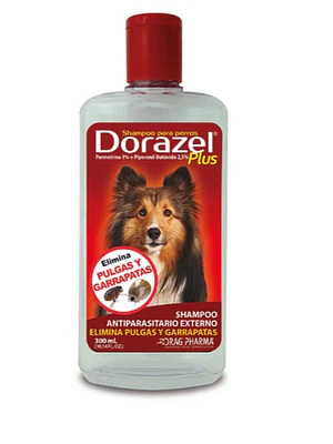 Dorazel Plus Shampoo para perros Antiparasitario 300 ml.