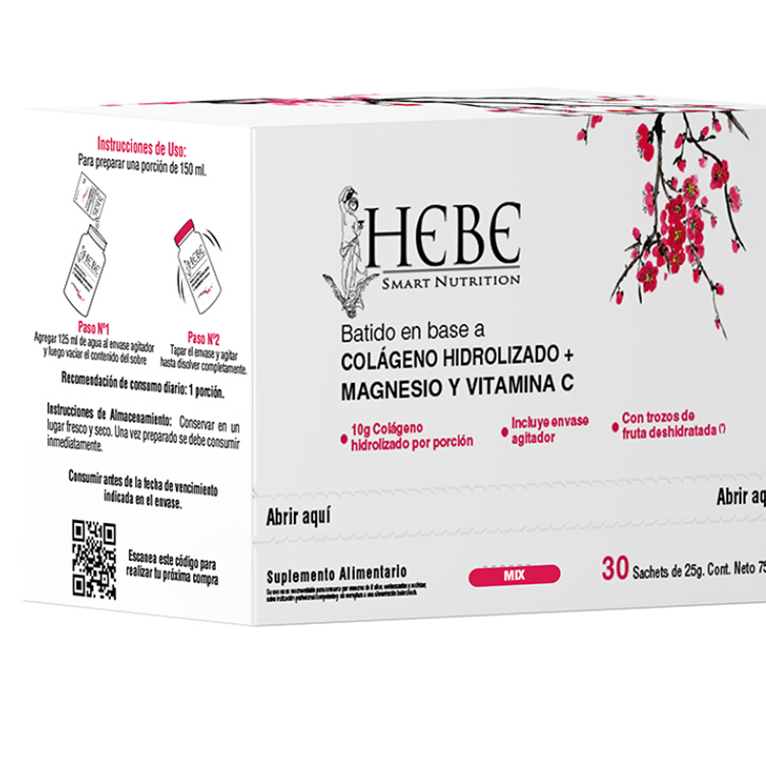 Hebe Batido de colágeno hidrolizado Mix 30 Sobres. 1