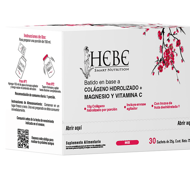 Hebe Batido de colágeno hidrolizado Mix 30 Sobres. 1