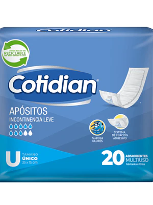 Cotidian Apósitos incontinencia leve 20 Unidades.