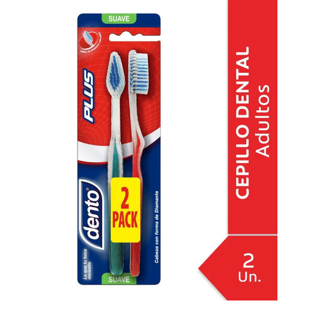 Cepillo dental Dento Plus suave 2 Unidades. 1