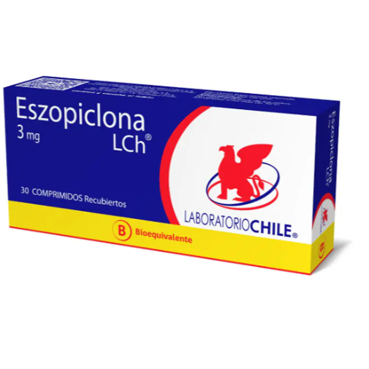 Eszopiclona (B) 3 mg 30 Comprimidos. Chile 1
