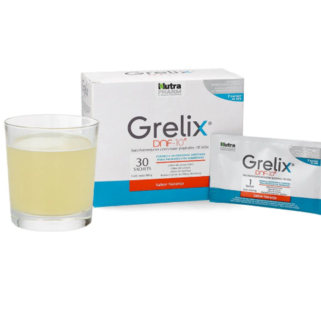 Grelix DNF-10 Sabor naranja 30 sobres. Nutra Pharm 1