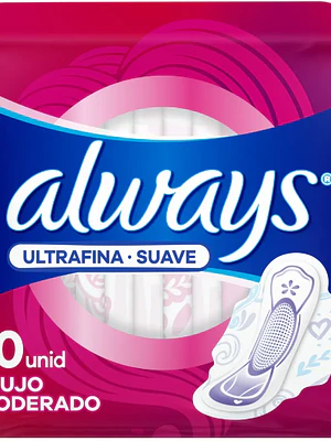 Always Toalla Ultrafina Suave Flujo moderado 10 Unidades.