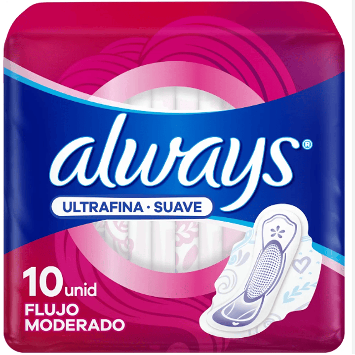 Always Toalla Ultrafina Suave Flujo moderado 10 Unidades. 1