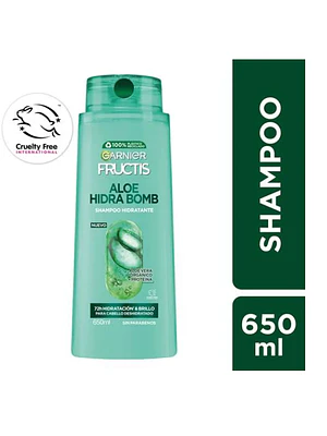 Garnier Fructis Shampoo Alóe Hidra bomb 650 ml.