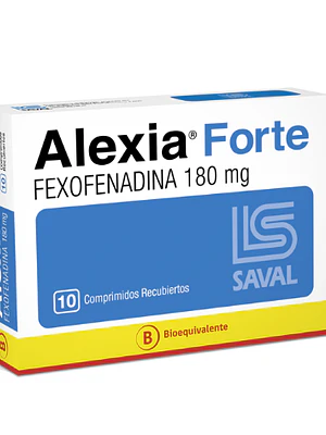 Alexia Forte (B) Fexofenadina 180 mg 10 Comprimidos recubiertos.