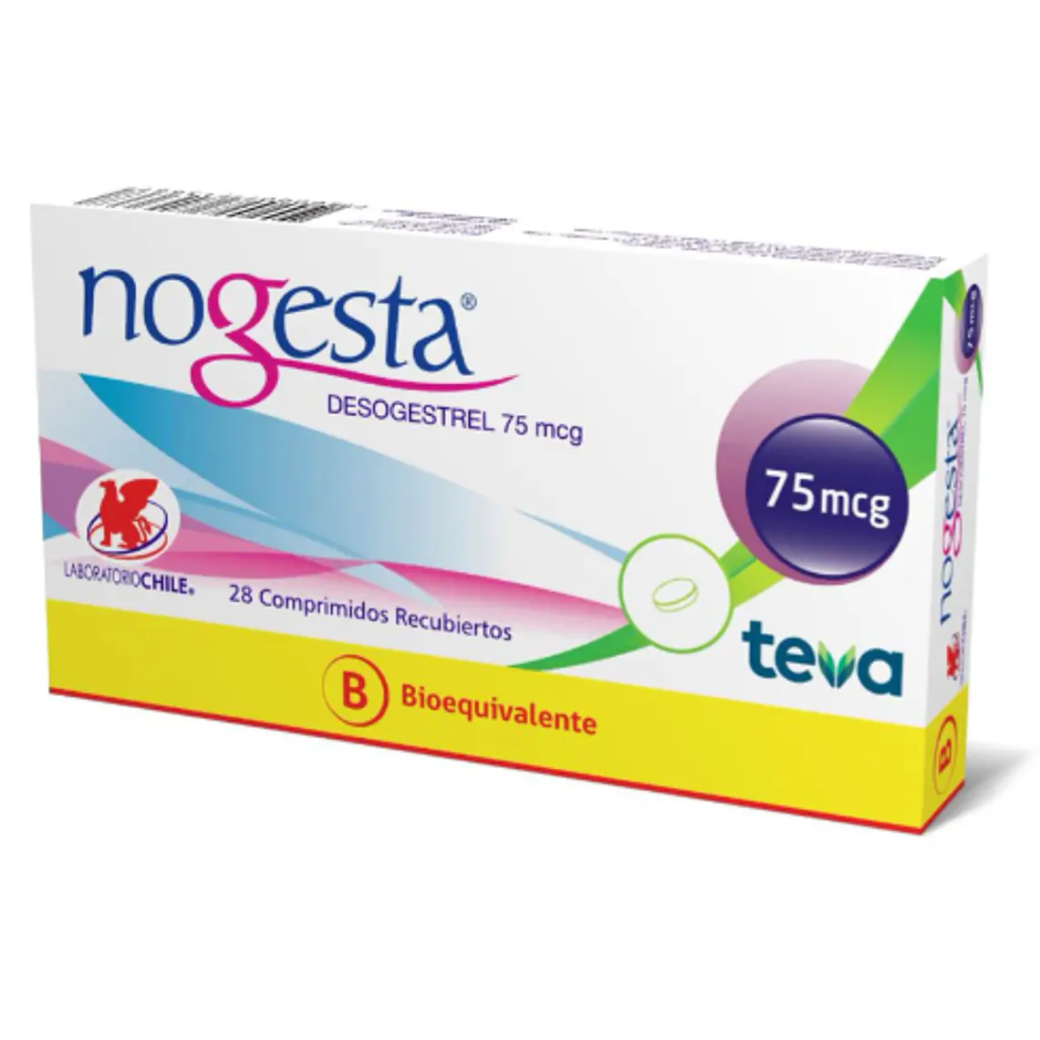 Nogesta (B) Desogestrel 75 mcg  28 Comprimidos recubiertos. 1