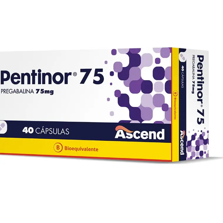 Pentinor (B) Pregabalina 75 mg 40 Cápsulas. 1