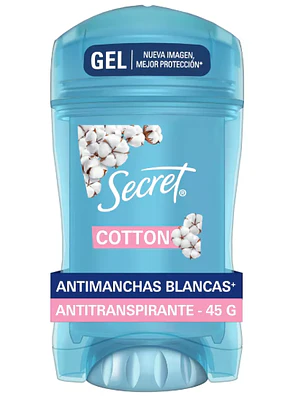 Desodorante Antitranspirante Secret Cotton Gel 45 g.