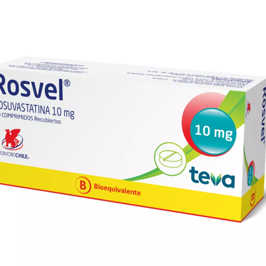 Rosvel (B) Rosuvastatina 10 mg 60 Comprimidos recubiertos. 1