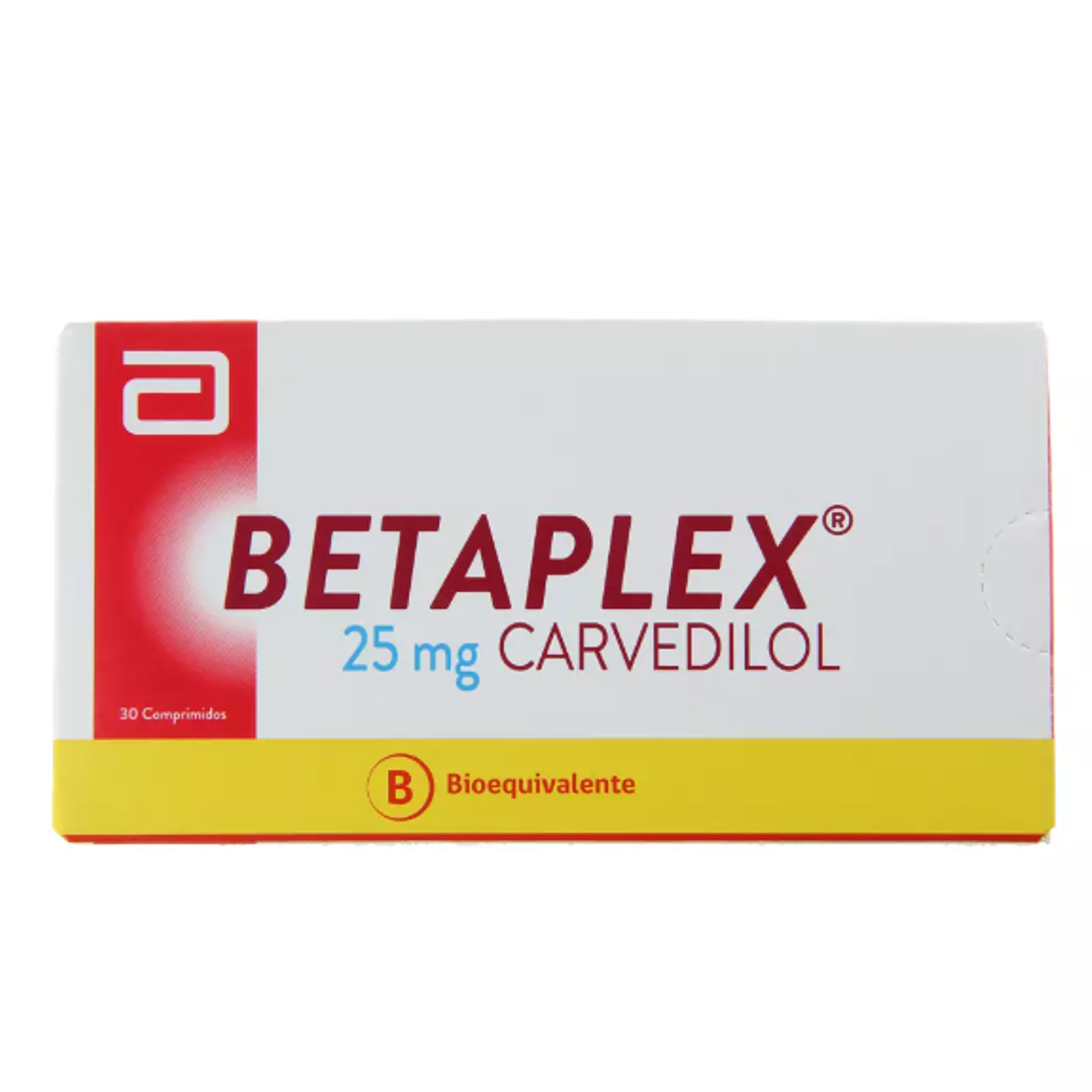 Betaplex (B) Carvedilol 25 mg 30 Comprimidos. 1