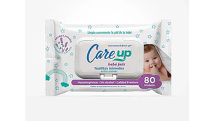 Toallas húmedas Care Up con tapa 80 Unidades.