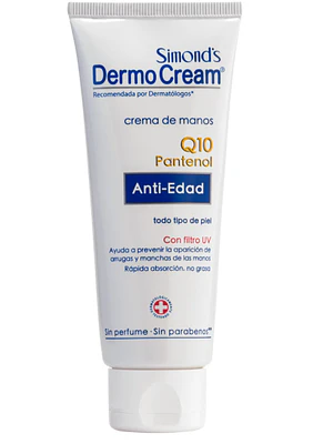 Dermo Cream Crema de manos Q10 Pantenol Anti-edad 80 g. Simond's