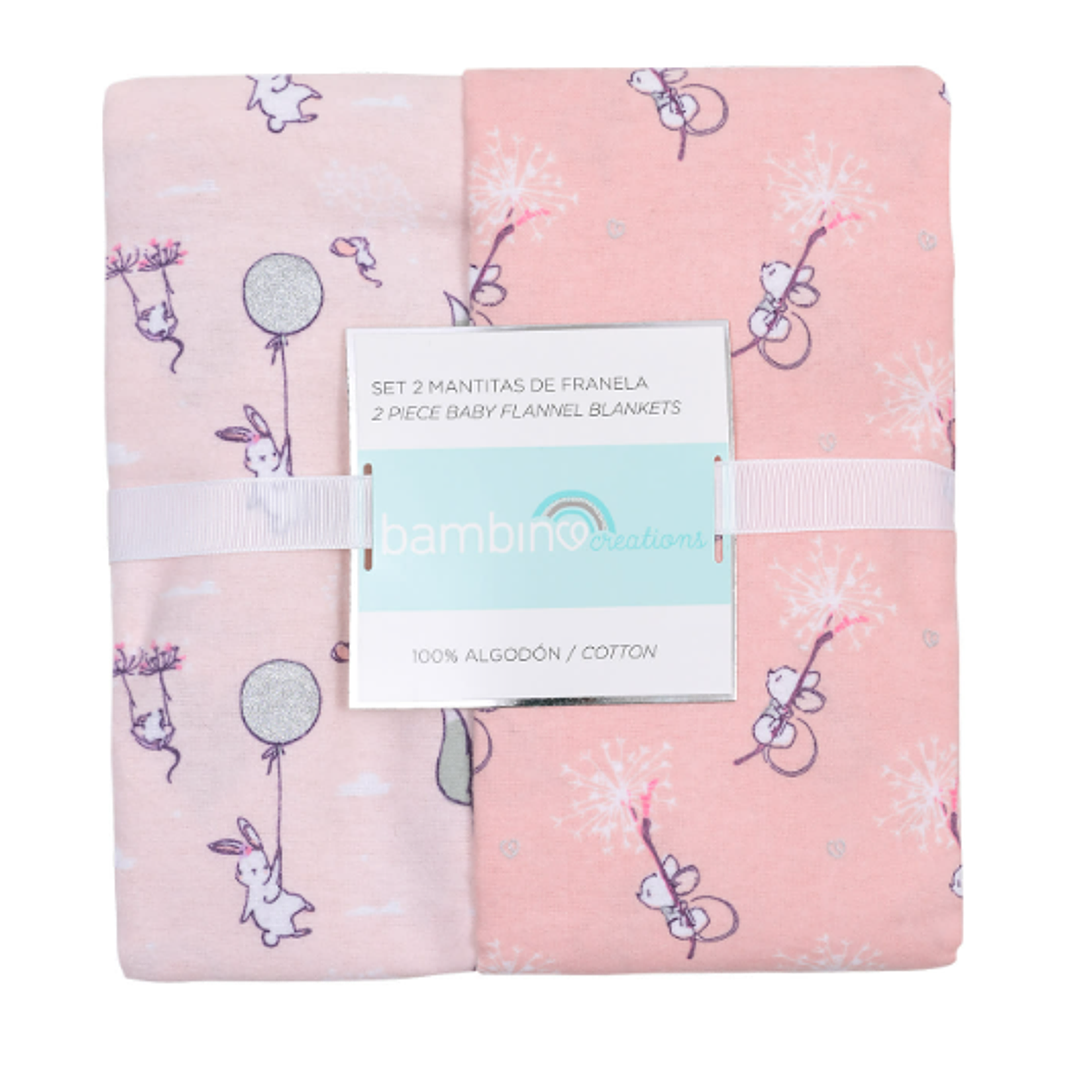 Bambino Mantita rosada 2 unidades. 1