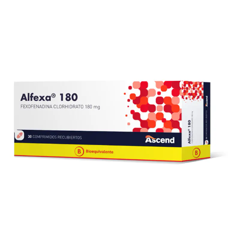 Alfexa (B) Fexofenadina 180 mg 30 Comprimidos recubiertos. 1
