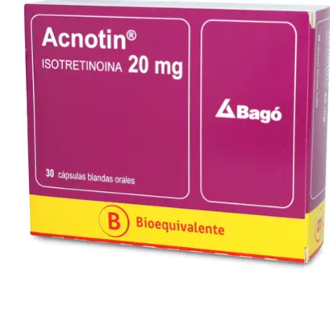 Acnotin (B) Isotretinoína 20 mg 30 Cápsulas blandas. 1
