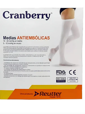 Medias antiembólicas Cranberry Talla L. Reutter