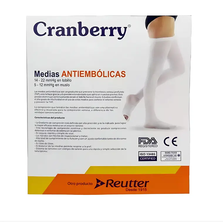 Medias antiembólicas Cranberry Talla L. Reutter 1