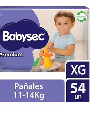 Pañal Babysec Premium XG 54 Unidades.