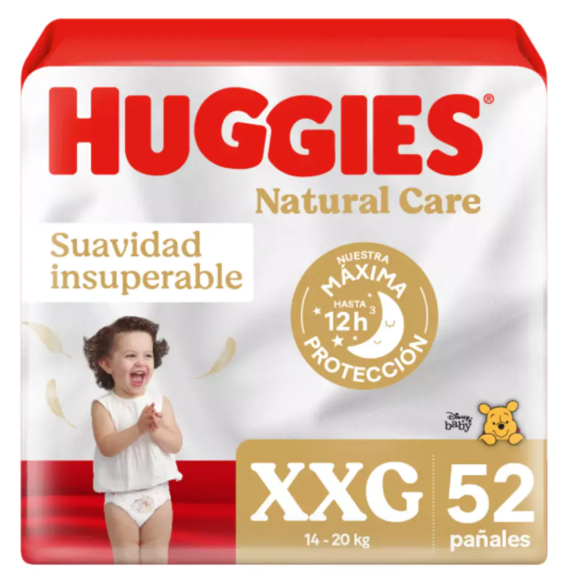 Pañal Huggies Natural Care XXG 52 Unidades. 1