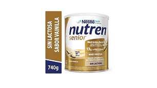 Nutren Senior Alimento en polvo sin lactosa Sabor vainilla 740 g.