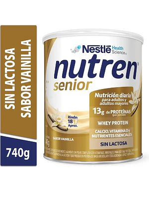 Nutren Senior Alimento en polvo sin lactosa Sabor vainilla 740 g.
