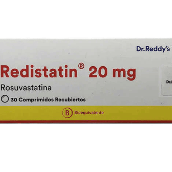 Redistatin (B) Rosuvastatina 20 mg 30 Comprimidos. 1