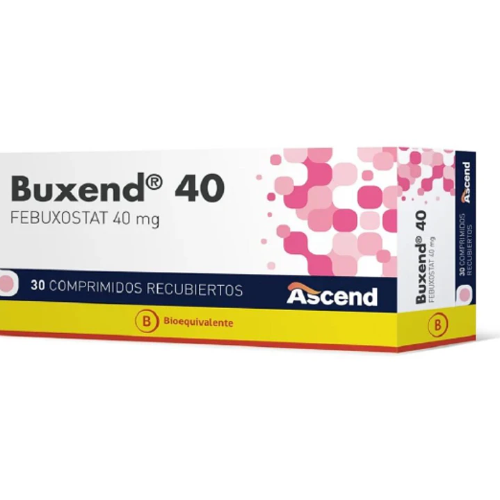Buxend (B) Febuxostat 40 mg 30 Comprimidos recubiertos. 1