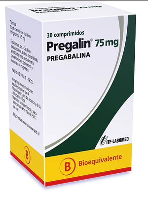 Pregalin (B) Pregabalina 75 mg 30 Comprimidos.