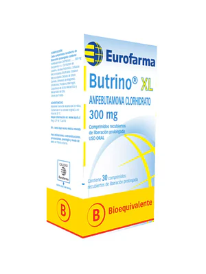 Butrino XL (B)  Anfebutamona 300 mg 30 Comprimidos.