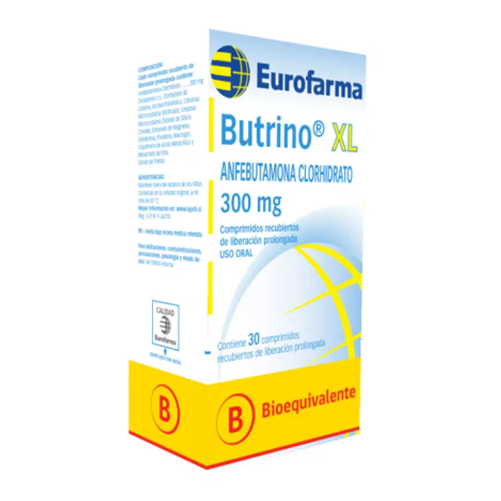 Butrino XL (B)  Anfebutamona 300 mg 30 Comprimidos. 1
