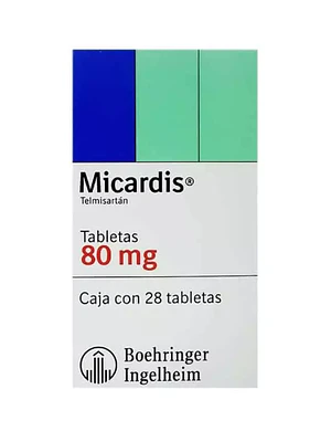 Micardis Telmisartán 80 mg 28 Tabletas.