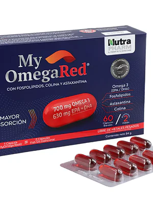 My OmegaRed 700 mg 60 Cápsulas. Nutra Pharm