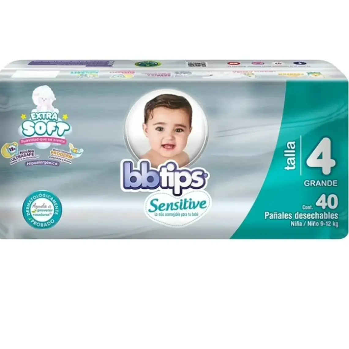 Pañal BBtips Sensitive 40 Unidades. Talla 4 1