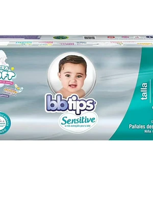 Pañal BBtips Sensitive 40 Unidades. Talla 4