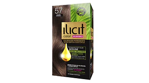 Tinte para el cabello Ilicit sin amoníaco 5.7 Castaño caramelo.