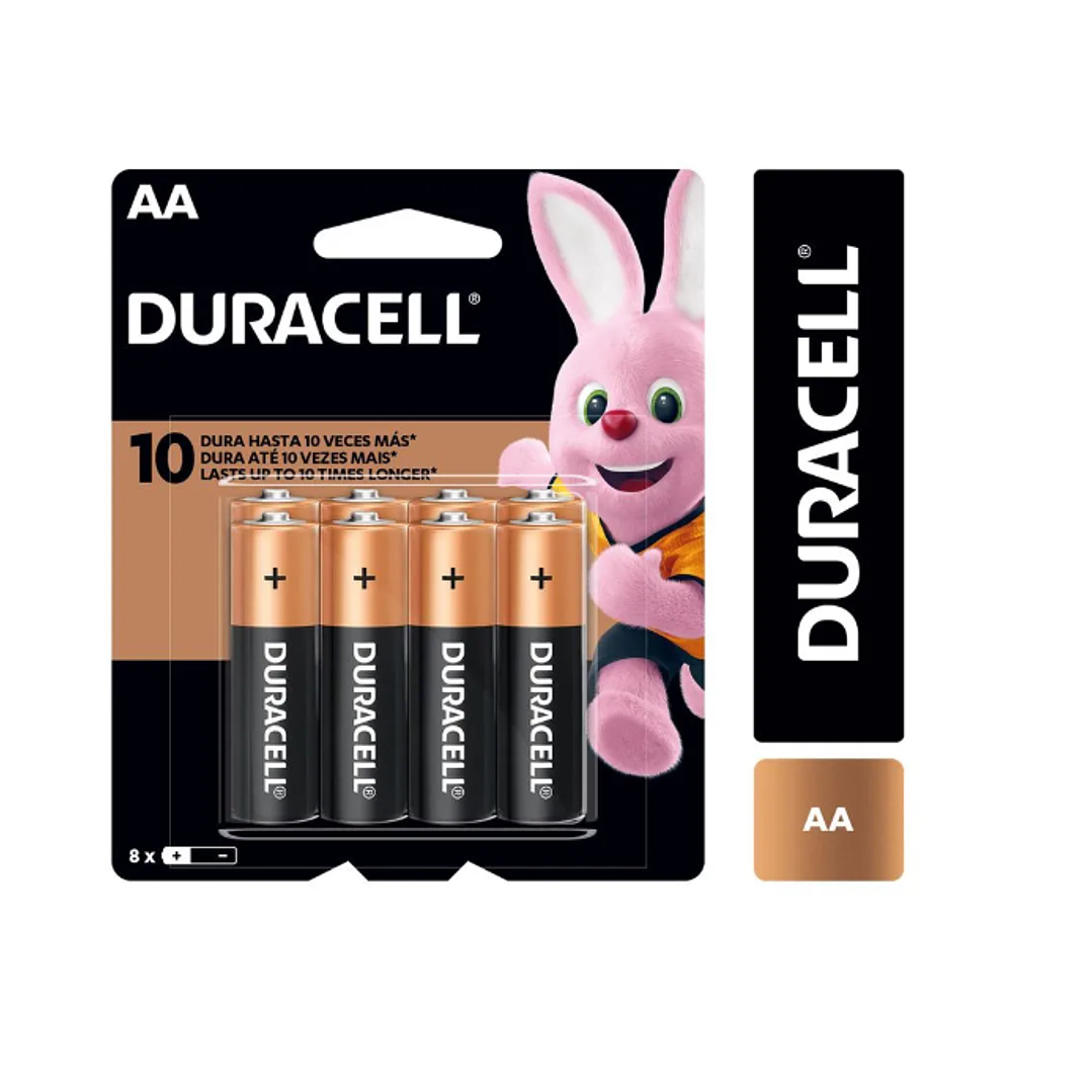 Pilas Duracell AA 8 Unidades. 1