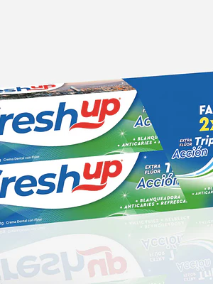 Crema dental Fresh Up Triple acción 90 g. Pack 2 Unidades.