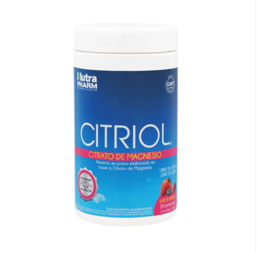 Citriol Citrato de magnesio Polvo 150 g. Berries