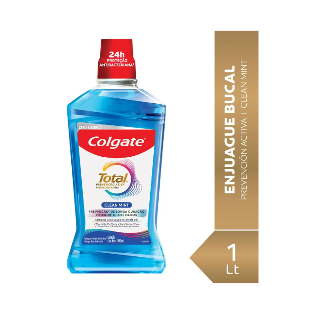 Enjuague bucal Colgate Total Clean mint 1000 ml. 1