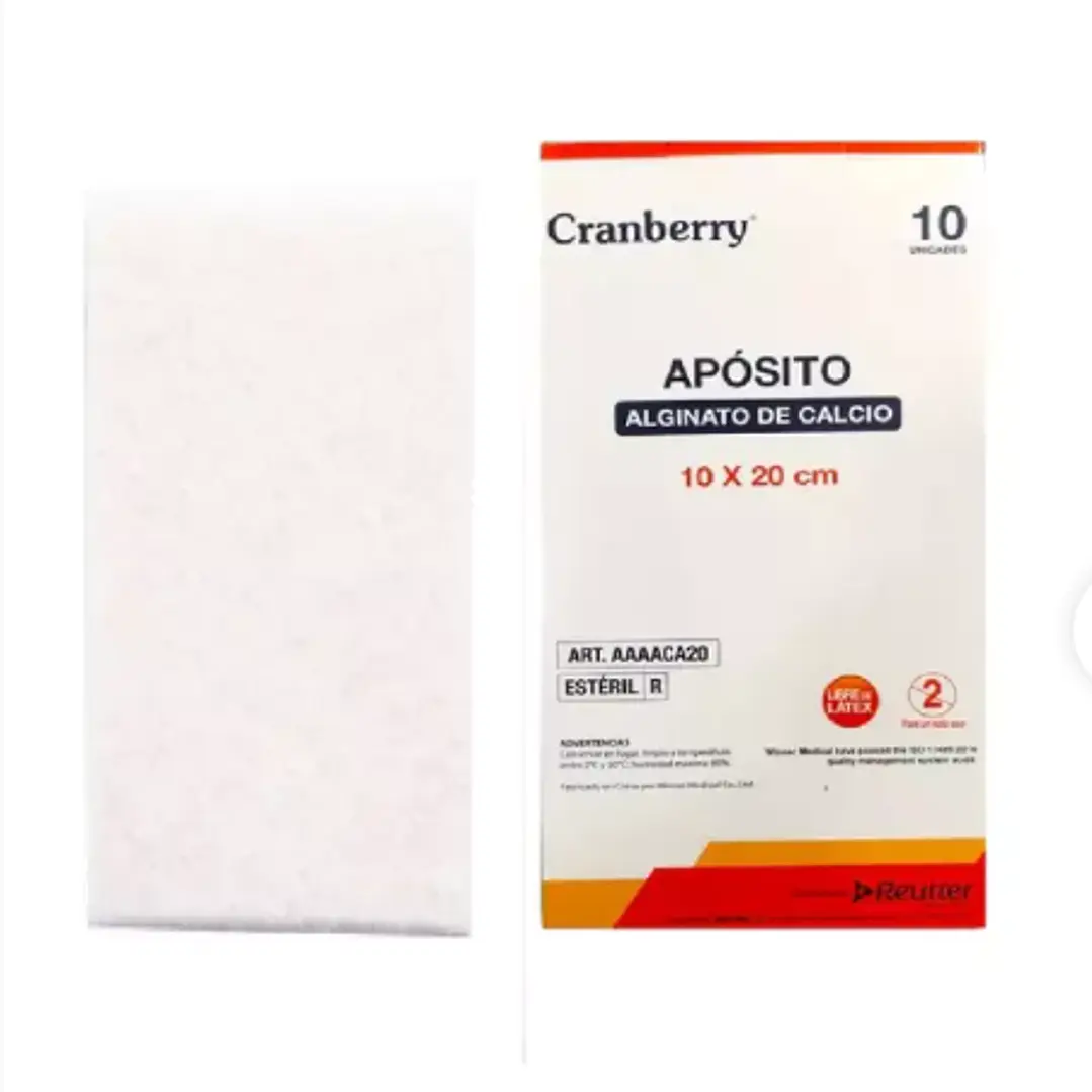 Apósito Alginato de calcio 10 x 20 cm 10 Unidades. Reutter 1